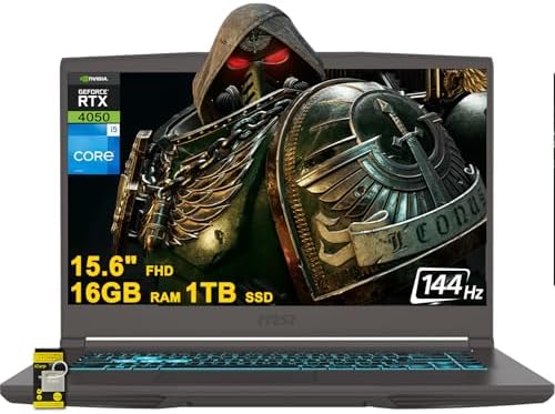 msi Thin Gaming Laptop  15 6 FHD 144Hz  Intel i5 13420H  RTX 3050  16GB RAM  512GB NVMe SSD  Windows 11 Home
