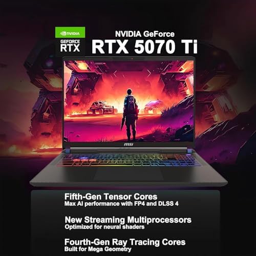 msi Vector 16 HX AI Gaming Laptop  16 QHD  IPS 240Hz AMD Ryzen 9 8940HX Processor  GeForce RTX 5070 Ti  RGB Backlit  w/Mouse pad  Win 11  16GB RAM   1TB PCIe SSD 