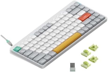 nuphy Air75 V2 Portable 75  Mechanical Keyboard Wireless Keyboard Supports Bluetooth/2 4G/USB C RGB Gaming Keyboards Compatible with Windows/Mac OS/Linux Systems Grey Gateron Red Switch