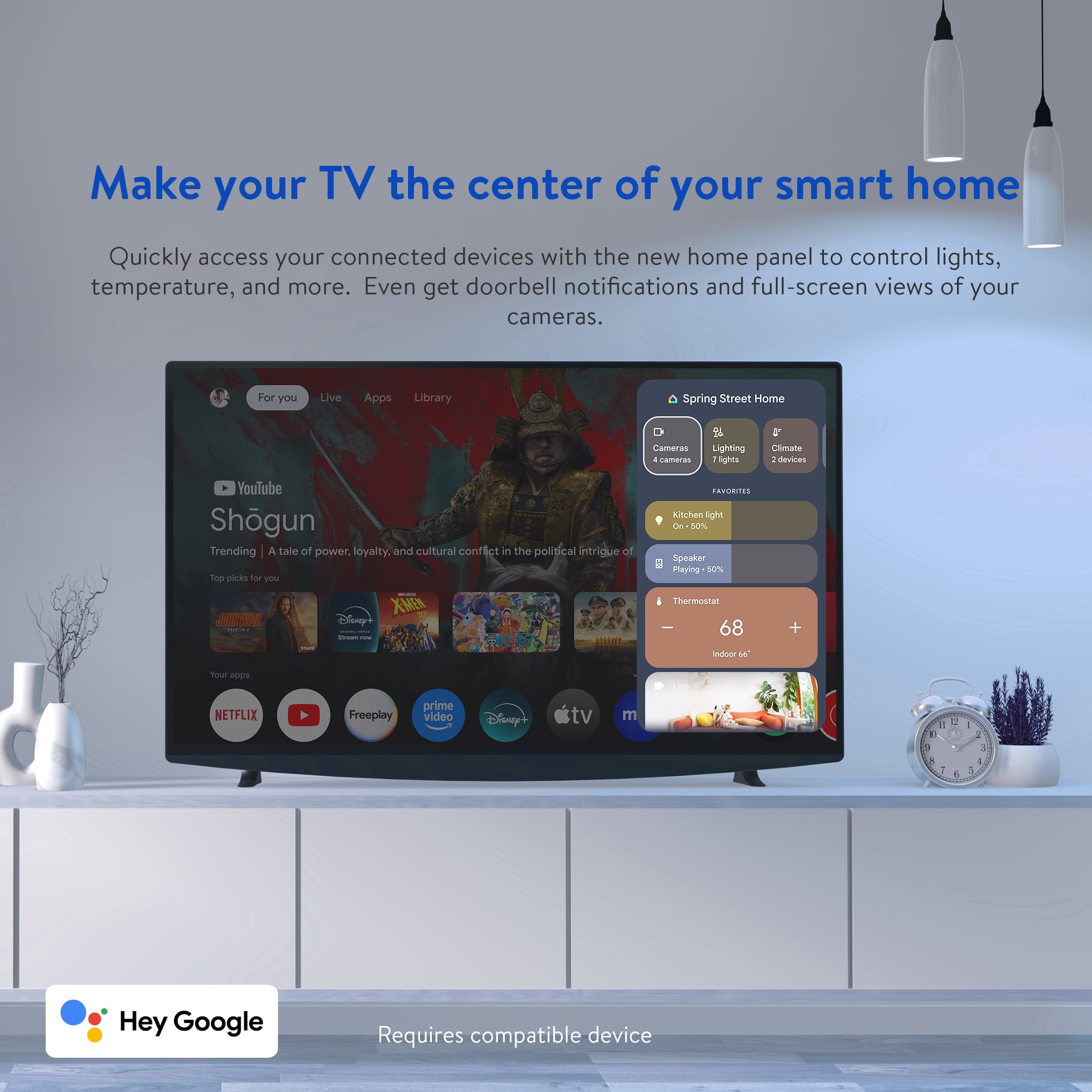 onn 4K Streaming Device, Google TV - Fast Streaming, Ultra HD, 8GB Storage, 2GB RAM, Remote with Voice Control