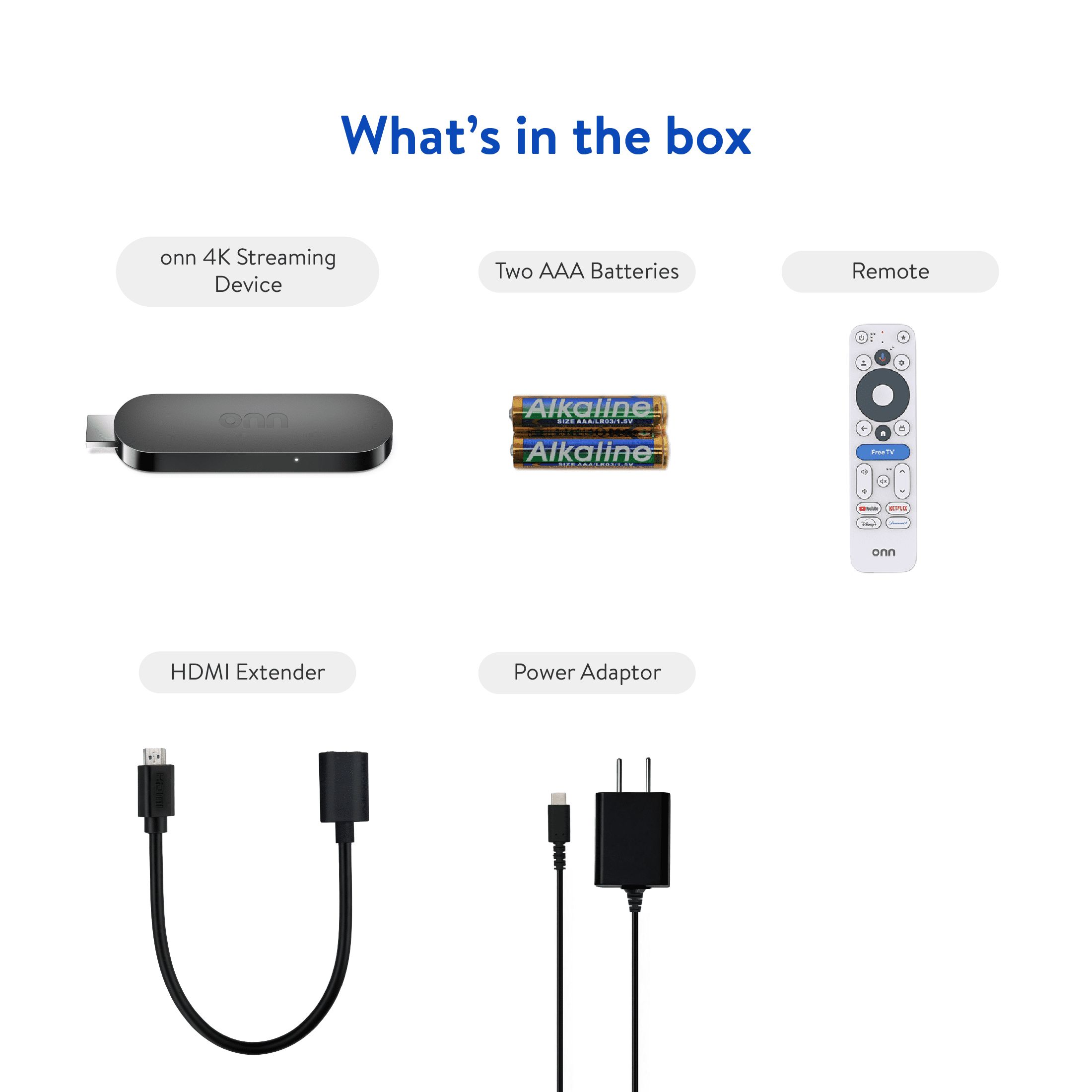 onn 4K Streaming Device  Google TV with Gemini  NEW 2026 Model    Fast Streaming  Ultra HD  8GB Storage  2GB RAM  Remote With Voice Control   U S  Compatible only
