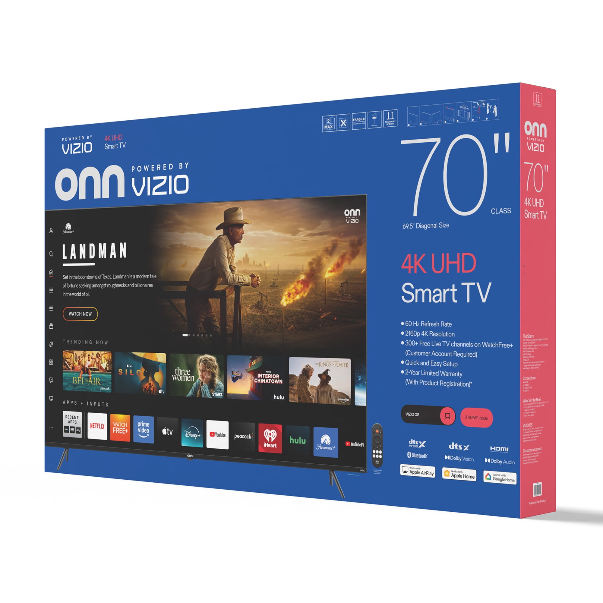 onn 70" Class 4K UHD Powered by VIZIO Smart Television  70S4V1