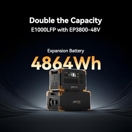 pecron Extra Battery 3840Wh  Expand Capacity for E3600LFP/E3800LFP/F3000LFP/E2400LFP/E1500LFP/E1000LFP  LiFePO4 Backup Battery