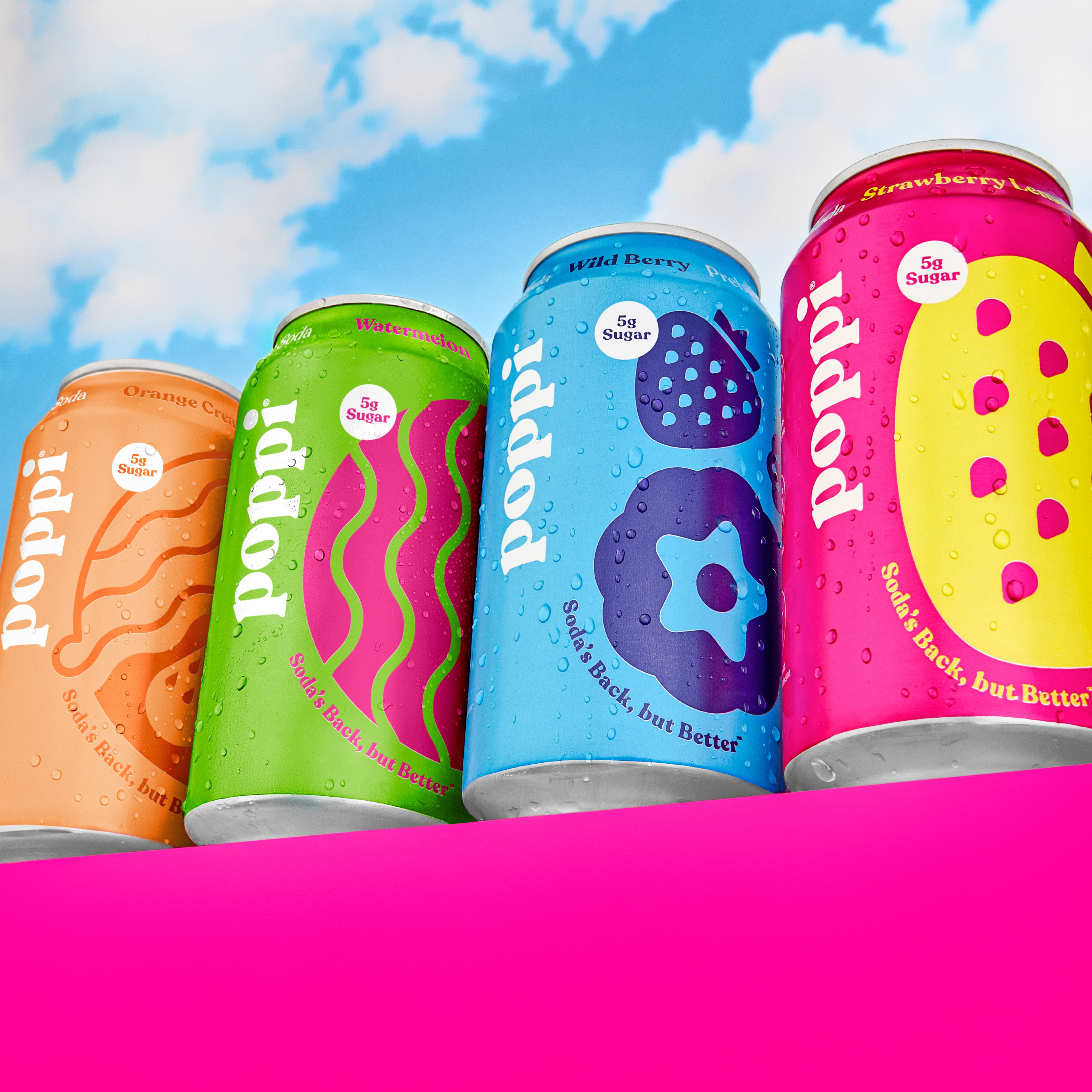 poppi Juicy Refresh Prebiotic Soda Variety Pack  12 fl oz can  8 pack