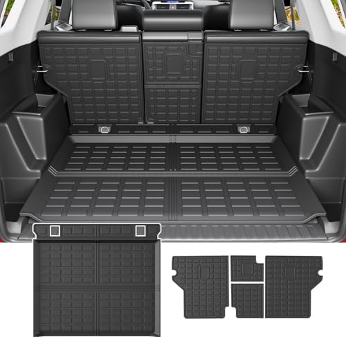 powoq Cargo Mat Compatible with 2010 2024 Toyota 4Runner Back Seat Protector Replacement for 2010 2024 Toyota 4Runner 5 Seater Accessories  Fit W/O Sliding Tray  Rear Backrest Mats Rear Trunk Mat 