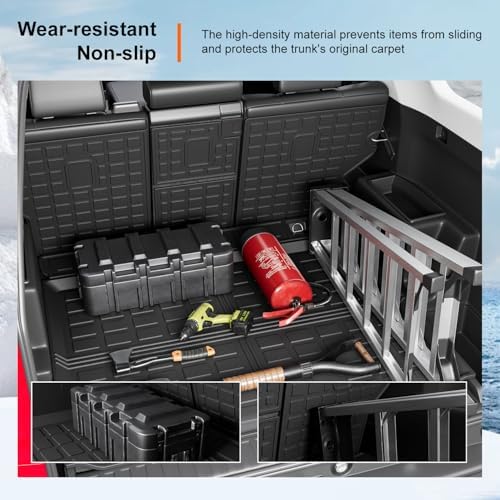 powoq Cargo Mat Compatible with 2010 2024 Toyota 4Runner Back Seat Protector Replacement for 2010 2024 Toyota 4Runner 5 Seater Accessories  Fit W/O Sliding Tray  Rear Backrest Mats Rear Trunk Mat 