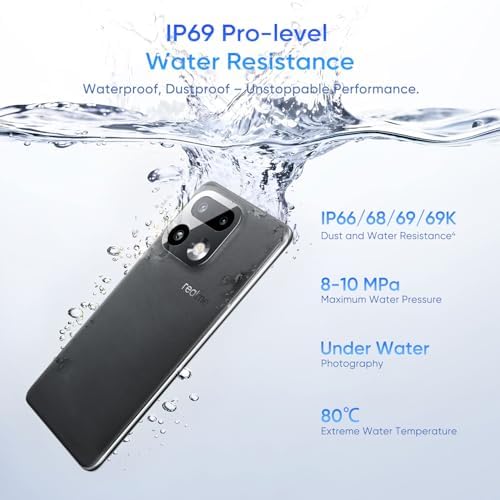 realme 16 Pro  5G Smartphone 12 512GB Grey 144Hz AMOLED Display 7000mAh Battery 80W SuperVOOC  50 200MP Camera  Qualcomm Snapdragon 7 Gen 4 Rocket LPDDR5X  IP69