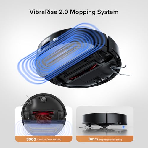 roborock Q10 S5 Robot Vacuum and Mop 10 000Pa Suction Upgraded from Q8 max 70 Days Self Emptying Obstacle Avoidance Sonic Mopping Dual Anti Tangle Design Auto Mop Lifting Ideal for Pet Hair