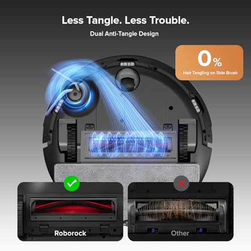 roborock Q10 S5 Robot Vacuum and Mop 10 000Pa Suction Upgraded from Q8 max 70 Days Self Emptying Obstacle Avoidance Sonic Mopping Dual Anti Tangle Design Auto Mop Lifting Ideal for Pet Hair