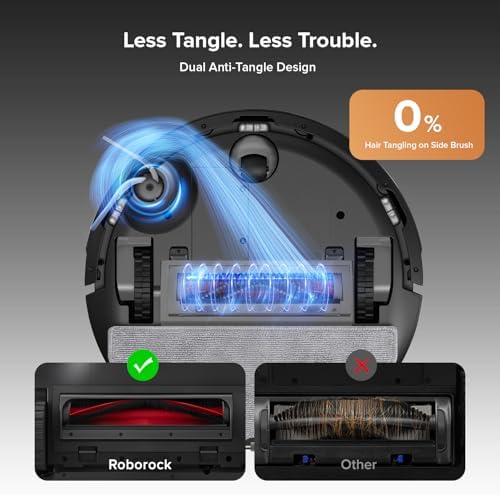 roborock Q10 S5  Robot Vacuum and Mop  10 000Pa Suction  Upgraded from Q8 max   70 Days Self Emptying  Obstacle Avoidance  Sonic Mopping  Dual Anti Tangle Design  Auto Mop Lifting  Ideal for Pet Hair
