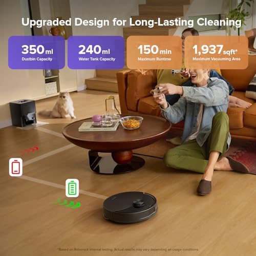 roborock Q10 S5  Robot Vacuum and Mop  10 000Pa Suction  Upgraded from Q8 max   70 Days Self Emptying  Obstacle Avoidance  Sonic Mopping  Dual Anti Tangle Design  Auto Mop Lifting  Ideal for Pet Hair