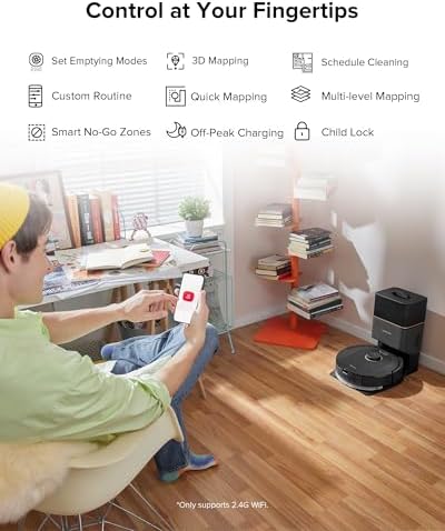 roborock Q10 S5  Robot Vacuum and Mop  10 000Pa Suction  Upgraded from Q8 max   70 Days Self Emptying  Obstacle Avoidance  Sonic Mopping  Dual Anti Tangle Design  Auto Mop Lifting  Ideal for Pet Hair