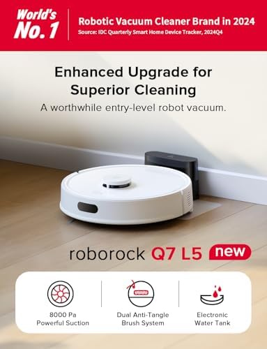 roborock Q10 S5  Robot Vacuum and Mop  10 000Pa Suction  Upgraded from Q8 max   70 Days Self Emptying  Obstacle Avoidance  Sonic Mopping  Dual Anti Tangle Design  Auto Mop Lifting  Ideal for Pet Hair