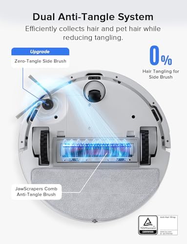 roborock Q10 S5  Robot Vacuum and Mop  10 000Pa Suction  Upgraded from Q8 max   70 Days Self Emptying  Obstacle Avoidance  Sonic Mopping  Dual Anti Tangle Design  Auto Mop Lifting  Ideal for Pet Hair