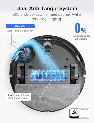 roborock Q10 S5  Robot Vacuum and Mop  10 000Pa Suction  Upgraded from Q8 max   70 Days Self Emptying  Obstacle Avoidance  Sonic Mopping  Dual Anti Tangle Design  Auto Mop Lifting  Ideal for Pet Hair