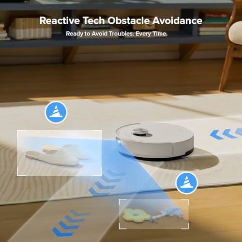 roborock Q10 S5  Robot Vacuum and Mop  10 000Pa Suction  Upgraded from Q8 max   70 Days Self Emptying  Obstacle Avoidance  Sonic Mopping  Dual Anti Tangle Design  Auto Mop Lifting  Ideal for Pet Hair