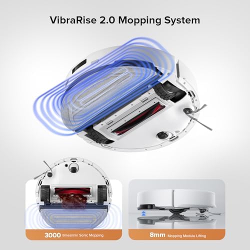 roborock Q10 S5  Robot Vacuum and Mop  10 000Pa Suction  Upgraded from Q8 max   70 Days Self Emptying  Obstacle Avoidance  Sonic Mopping  Dual Anti Tangle Design  Auto Mop Lifting  Ideal for Pet Hair