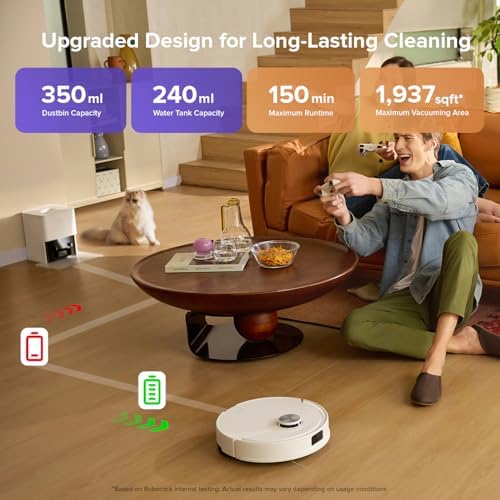 roborock Q10 S5  Robot Vacuum and Mop  10 000Pa Suction  Upgraded from Q8 max   70 Days Self Emptying  Obstacle Avoidance  Sonic Mopping  Dual Anti Tangle Design  Auto Mop Lifting  Ideal for Pet Hair