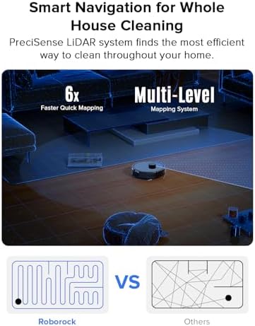 roborock Q7 L5 Robot Vacuum and Mop Combo  8 000Pa Suction  Upgraded from Q5 Pro  Dual Anti Tangle System  LiDAR Navigation  Multi Level Mapping  Self Charging Robotic Vacuum Cleaner  Black