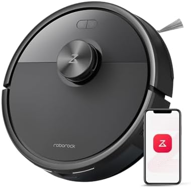 roborock Q7 M5  Robot Vacuum and Mop  Upgraded from Q5 Max   Up to 7 9 Weeks Self Empty  10000Pa Suction  Dual Anti Tangle System for Pet Hair & Carpet  PreciSense LiDAR Navigation  App Control  Black