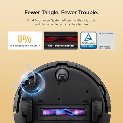 roborock Q7 M5  Robot Vacuum and Mop  Upgraded from Q5 Max   Up to 7 9 Weeks Self Empty  10000Pa Suction  Dual Anti Tangle System for Pet Hair & Carpet  PreciSense LiDAR Navigation  App Control  Black