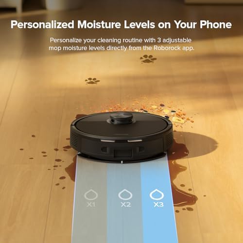 roborock Q7 M5  Robot Vacuum and Mop  Upgraded from Q5 Max   Up to 7 9 Weeks Self Empty  10000Pa Suction  Dual Anti Tangle System for Pet Hair & Carpet  PreciSense LiDAR Navigation  App Control  Black