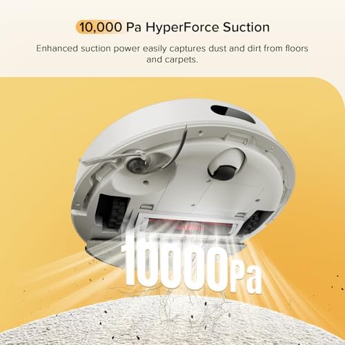 roborock Q7 M5  Robot Vacuum and Mop  Upgraded from Q5 Max   Up to 7 9 Weeks Self Empty  10000Pa Suction  Dual Anti Tangle System for Pet Hair & Carpet  PreciSense LiDAR Navigation  App Control  Black