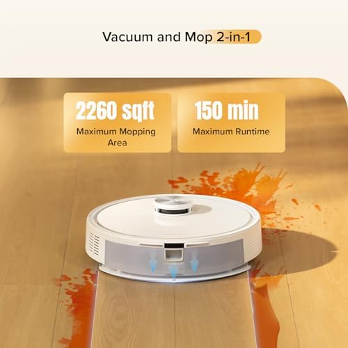 roborock Q7 M5  Robot Vacuum and Mop  Upgraded from Q5 Max   Up to 7 9 Weeks Self Empty  10000Pa Suction  Dual Anti Tangle System for Pet Hair & Carpet  PreciSense LiDAR Navigation  App Control  Black