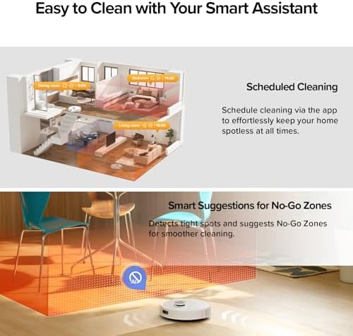 roborock Q7 M5  Robot Vacuum and Mop  Upgraded from Q5 Max   Up to 7 9 Weeks Self Empty  10000Pa Suction  Dual Anti Tangle System for Pet Hair & Carpet  PreciSense LiDAR Navigation  App Control  Black