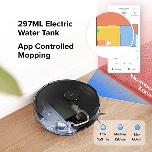 roborock Q7 M5  Robot Vacuum and Mop  Upgraded from Q5 Max   Up to 7 9 Weeks Self Empty  10000Pa Suction  Dual Anti Tangle System for Pet Hair & Carpet  PreciSense LiDAR Navigation  App Control  Black