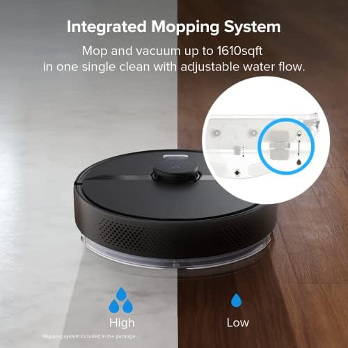 roborock Q7 M5  Robot Vacuum and Mop  Upgraded from Q5 Max   Up to 7 9 Weeks Self Empty  10000Pa Suction  Dual Anti Tangle System for Pet Hair & Carpet  PreciSense LiDAR Navigation  App Control  Black