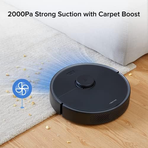 roborock Q7 M5  Robot Vacuum and Mop  Upgraded from Q5 Max   Up to 7 9 Weeks Self Empty  10000Pa Suction  Dual Anti Tangle System for Pet Hair & Carpet  PreciSense LiDAR Navigation  App Control  White