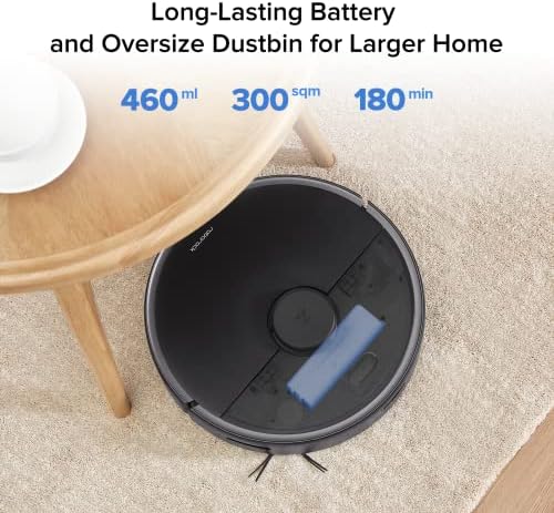 roborock Q7 M5  Robot Vacuum and Mop  Upgraded from Q5 Max   Up to 7 9 Weeks Self Empty  10000Pa Suction  Dual Anti Tangle System for Pet Hair & Carpet  PreciSense LiDAR Navigation  App Control  White