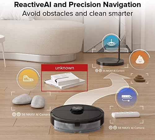 roborock Q7 M5  Robot Vacuum and Mop  Upgraded from Q5 Max   Up to 7 9 Weeks Self Empty  10000Pa Suction  Dual Anti Tangle System for Pet Hair & Carpet  PreciSense LiDAR Navigation  App Control  White