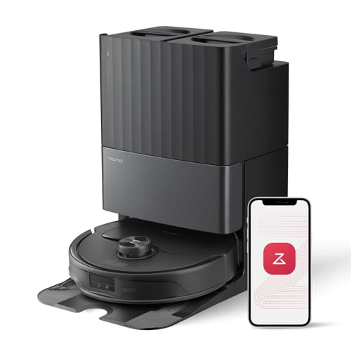 roborock Qrevo Master Robot Vacuum and Mop Combo  10 000Pa Suction  FlexiArm Design Side Brush & Mop  Self Emptying&Refilling  Dock Self Cleaning  Black  Renewed 