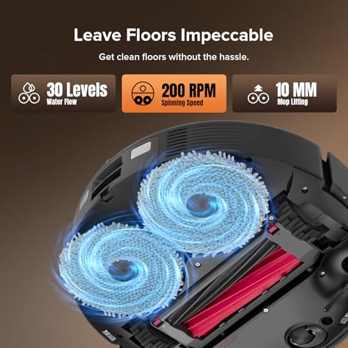 roborock Qrevo Master Robot Vacuum and Mop Combo  10 000Pa Suction  FlexiArm Design Side Brush & Mop  Self Emptying&Refilling  Dock Self Cleaning  Black  Renewed 