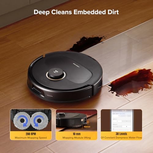 roborock Qrevo S5V Robot Vacuum and Mop  FlexiArm Edge Mopping  12 000Pa Suction  Dual Zero Tangle System  Smart Obstacle Avoidance  10mm Mop Lifting  Auto Mop Washing&Drying  Self Emptying&Refilling