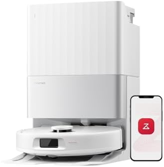 roborock Qrevo S5V Robot Vacuum and Mop  FlexiArm Edge Mopping  12 000Pa Suction  Dual Zero Tangle System  Smart Obstacle Avoidance  10mm Mop Lifting  Auto Mop Washing&Drying  Self Emptying&Refilling