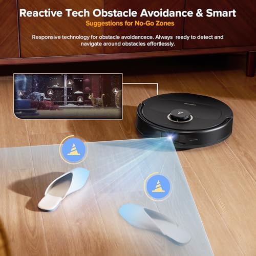 roborock Qrevo S5V Robot Vacuum and Mop  FlexiArm Edge Mopping  12 000Pa Suction  Dual Zero Tangle System  Smart Obstacle Avoidance  10mm Mop Lifting  Auto Mop Washing&Drying  Self Emptying&Refilling