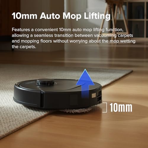 roborock Qrevo S Robot Vacuum and Mop  Self Drying  Auto Mop Washing  7000Pa Suction  Self Emptying & Refilling  10mm Auto Lifting  200RPM Spinning Mops  Smart Obstacle Avoidance  Black