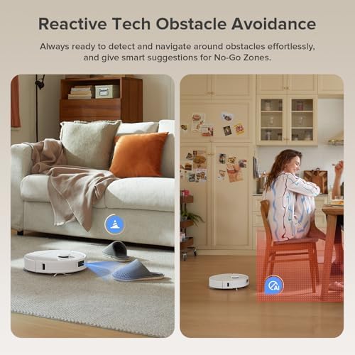 roborock Qrevo Series Robot Vacuum and Mop  8000Pa Suction  Upgraded from Qrevo S  Anti Tangle Brushes  Smart Obstacle Avoidance  Auto Mop Washing  All in One Dock  200RPM Spinning Mops  Black QV 35A 