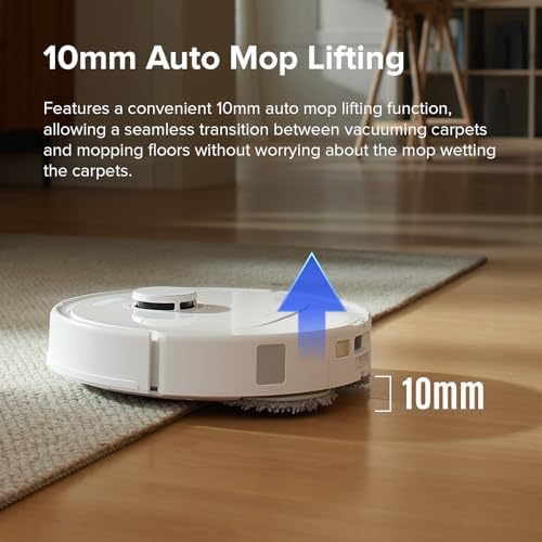 roborock Qrevo Series Robot Vacuum and Mop  8000Pa Suction  Upgraded from Qrevo S  Anti Tangle Brushes  Smart Obstacle Avoidance  Auto Mop Washing  All in One Dock  200RPM Spinning Mops  Black QV 35A 
