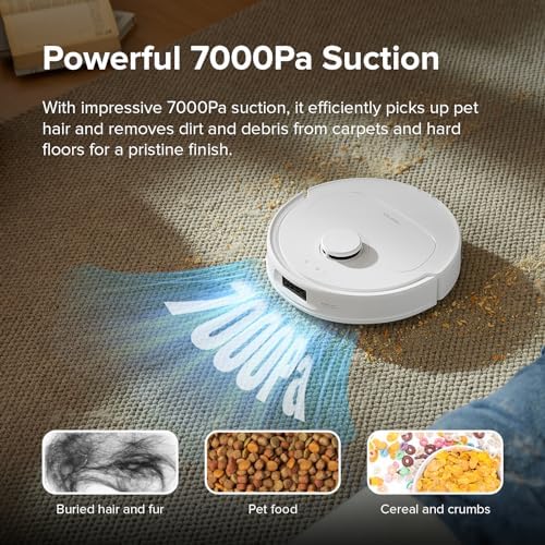 roborock Qrevo Series Robot Vacuum and Mop  8000Pa Suction  Upgraded from Qrevo S  Anti Tangle Brush  Smart Obstacle Avoidance  Auto Mop Washing  All in One Dock  200RPM Spinning Mops  White QV 35A 