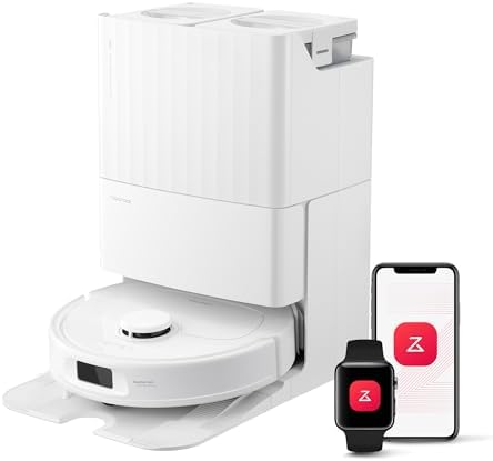 roborock Qrevo Series Robot Vacuum and Mop  8000Pa Suction  Upgraded from Qrevo S  Anti Tangle Brushes  Smart Obstacle Avoidance  Auto Mop Washing  All in One Dock  200RPM Spinning Mops  Black QV 35A 