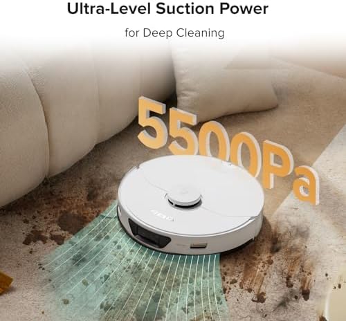 roborock S7 Max Ultra Robot Vacuum and Mop Combo  Auto Mop Drying and Washing  Self Emptying and Refilling  5500Pa Suction  Reactive Tech Obstacle Avoidance  White  RockDock Ultra Series 