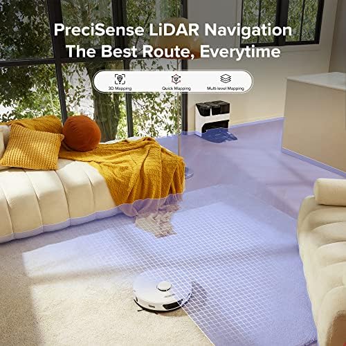 roborock S7 Max Ultra Robot Vacuum and Mop Combo  Auto Mop Drying and Washing  Self Emptying and Refilling  5500Pa Suction  Reactive Tech Obstacle Avoidance  White  RockDock Ultra Series 