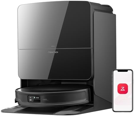 roborock Saros 10R Robot Vacuum and Mop  22 000 Pa Suction  Zero Tangling  3 14   Ultra Slim  FlexiArm Riser Technology for Carpet & Floor  Corner & Edge Cleaning  Self Emptying  Hot Air Drying  Black