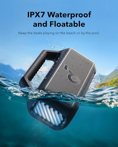 soundcore Boom 2 By Anker  Outdoor Speaker  80W  Subwoofer  BassUp 2 0  24H Playtime  IPX7 Waterproof  Floatable  RGB Lights  USB C  Custom EQ  Bluetooth 5 3  Portable for Camping  Beach  and Backyard