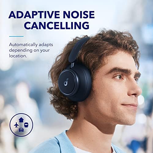 soundcore by Anker Space Q45 Adaptive Active Noise Cancelling Headphones  Reduce Noise by Up to 98   50H Playtime  App Control  LDAC Hi Res Wireless Audio  Comfortable Fit  Clear Calls  Bluetooth 5 3