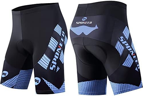 sponeed Mens Cycling Shorts Padded Bicycle Riding Pants Bike Biking Clothes Cycle Wear Tights
